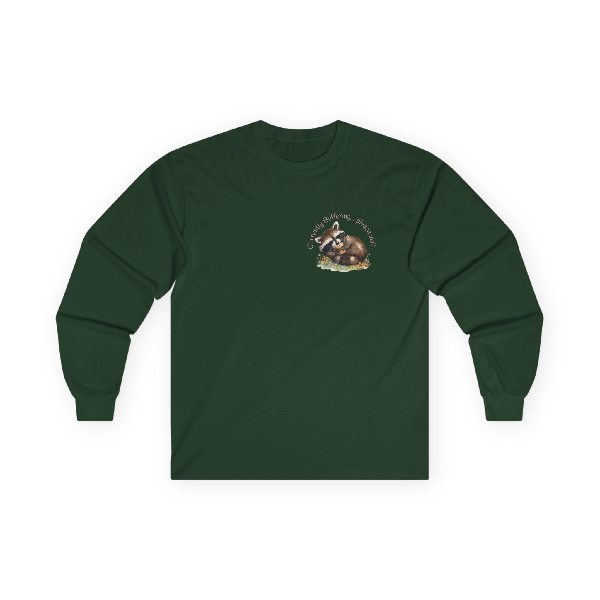 Raccoon Pocket Graphic Long Sleeve Tee