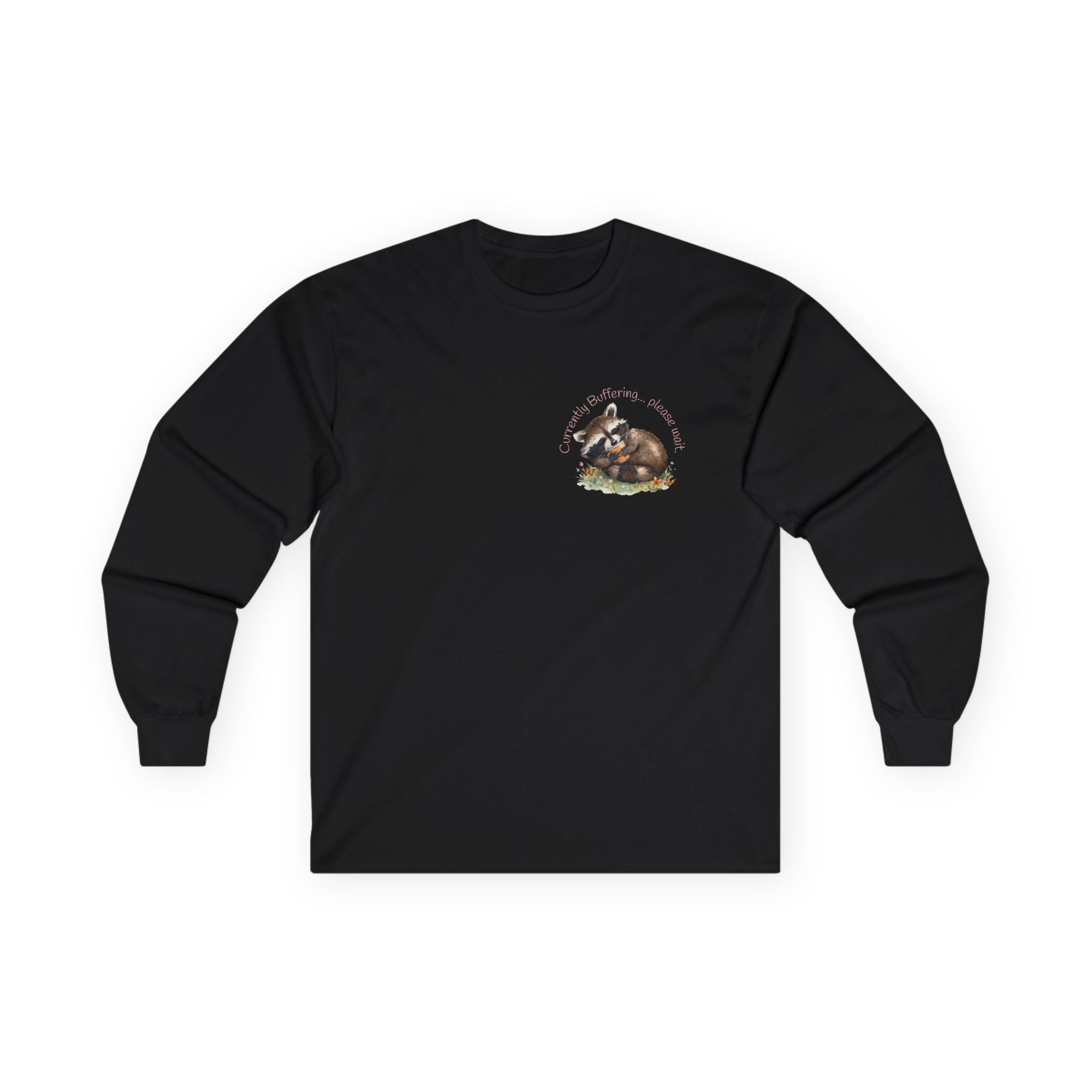 Raccoon Pocket Graphic Long Sleeve Tee